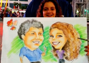 ציורי קריקטורות לכל סוגי האירועים עם מתנות ומזכרות לכל האורחים - מהציירת בתאל הקריקטוריסטית