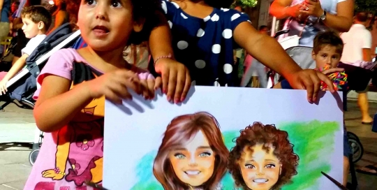 ציור קריקטורה באירוע מיוחד עם מתנה לילדים - מאת בתאל הקריקטוריסטית