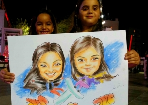 אומנות הקריקטורות באירועי בר ובת מצווה עם חוויה מיוחדת לכל הילדים מאת בתאל הקריקטוריסטית