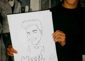 ציור קריקטורות של מפורסמים - קריקטורה של הראל סקעת - מאת בתאל הקריקטוריסטית