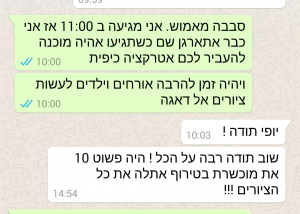 המלצות וחוות דעת חמות לבתאל הקריקטוריסטית על אטרקציית הקריקטורות באירוע