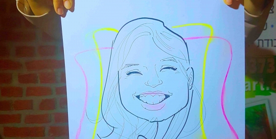 קריקטוריסטית כאטרקצייה מדליקה לאירוע החתונה, מתנות ומזכרות יפות ולא יקרות לכל האורחים - מאת בתאל הקריקטוריסטית