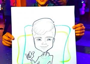 אטרקציית קריקטורה לאירוע בר ובת מצווה