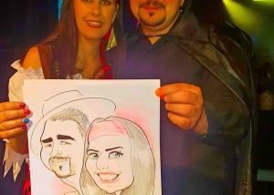 אטרקציית הקריקטורות באירועי חתונה - מתנה ומזכרת יפה ולא יקרה לכל הזוגות והאורחים באירוע - רעיון יפה לאטרקציה לחתונה