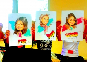 ציורים צבעוניים של קריקטורות למפגשים משפחתיים כחוויה לכולם ובכך גם מתנות יפות למשפחה מאת הקריקטוריסטית