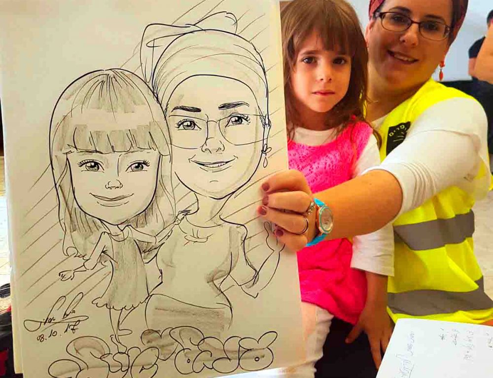 קריקטורה זוגית כמתנה בלתי נשכחת לאירועים