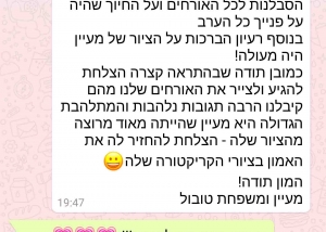חוות דעת והמלצות מלקוחות שנהנו מאטרקציית והפעלת הקריקטורות באירוע בת / בר המצווה